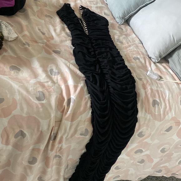 Madison Mesh Black Maxi Dress - Picture 2 of 6